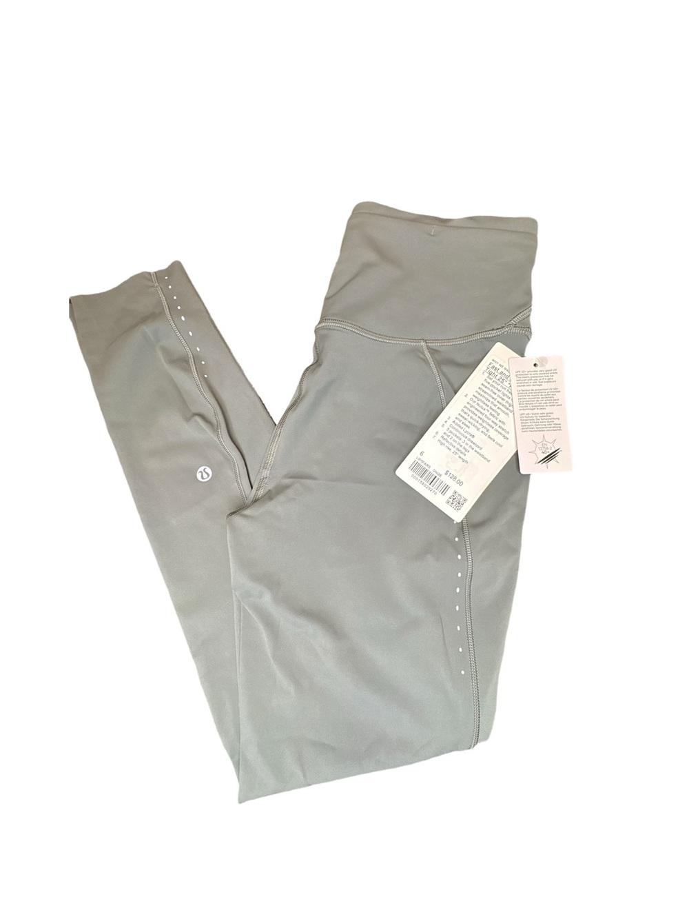 Lululemon Fast & Free HR Tight 25" Pockets Grey Sage Size 6 NWT